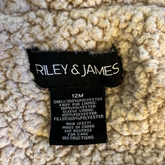 Riley & James babies gray quilted winter jacket. Fleece lined. Size 12 Months. - Picture 11 of 13